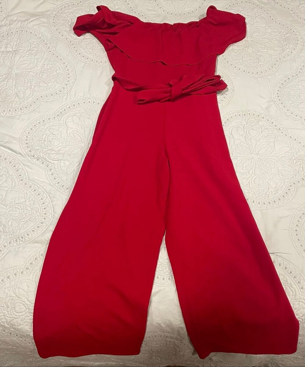 Almost Famous XL Jumpsuit Red Belt